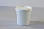 500ml Round plastic bucket/pail/tub with lid. Food grade packaging perfect for honey, jams, chutneys., sauces and industrial use. From our Plastic Packaging range.