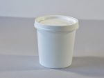 500ml Round plastic bucket/pail/tub with lid. Food grade packaging perfect for honey, jams, chutneys., sauces and industrial use. From our Plastic Packaging range.