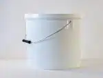 15 litre Round plastic bucket/pail with lid and metal handle. Food grade packaging perfect for honey, jams, chutneys., sauces and industrial use. From our Plastic Packaging range.