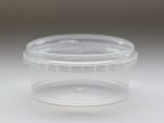 180ml round plastic tub with tamper evident lid. Food packaging great for confectionarys, cheese, soup, spices and sauces.. From our food packaging range.