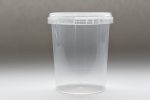 520ml round plastic tub with tamper evident lid. Food packaging great for confectionarys, cheese, soup, spices and sauces.
