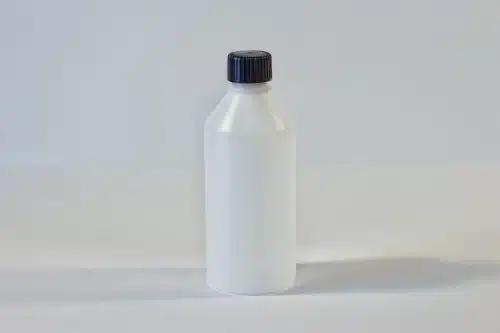 250ml HDPE Bottle With Black wadded 28mm caps