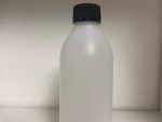 200ml HDPE  bottles with black 24mm wadded caps