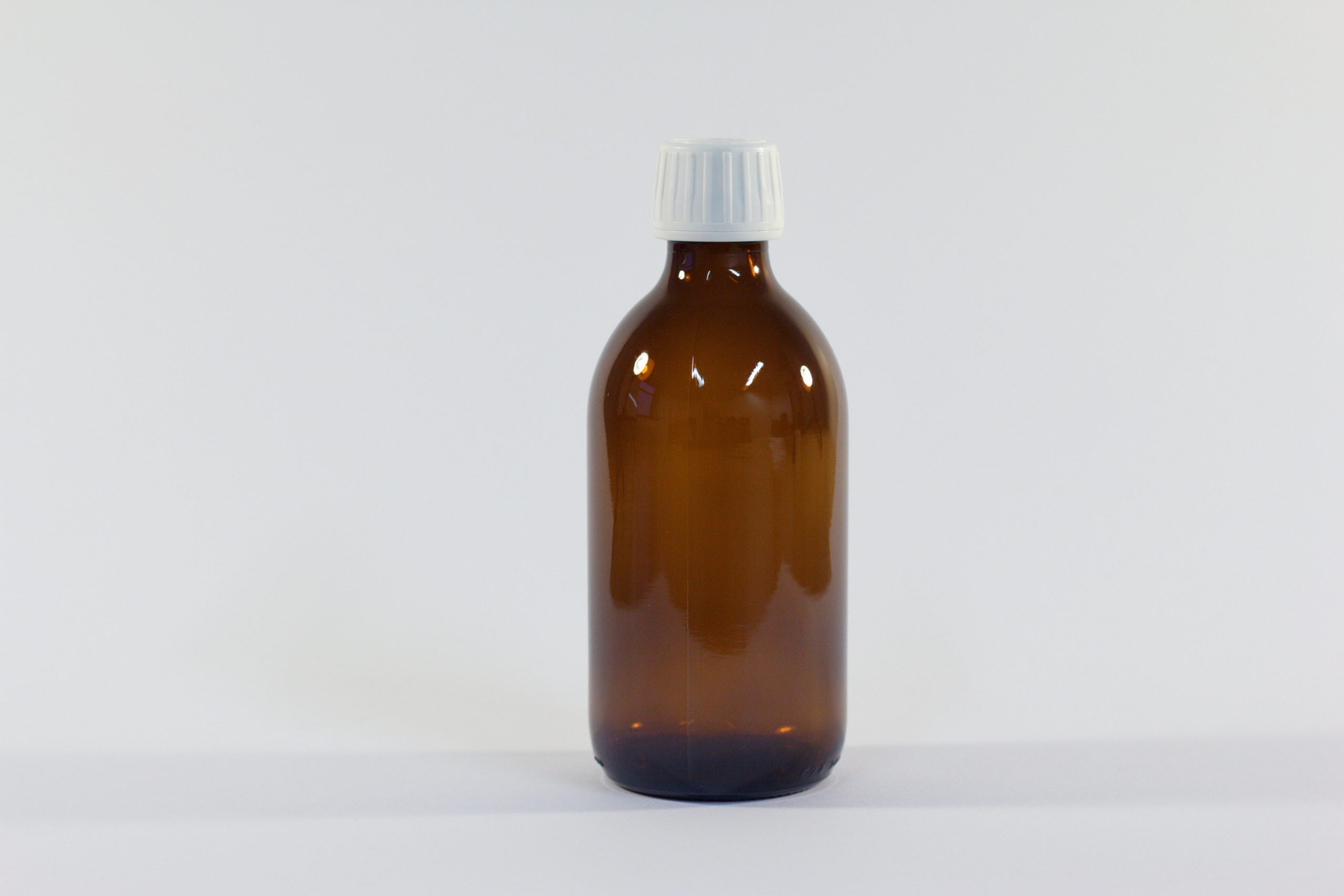 Vintage Amber Glass Bottle Large 1 Liter Jar With Cap Brown Glass