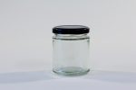 190ml Round glass jar with lid. Food grade packaging perfect for honey, jams, confectionarys and chutneys.