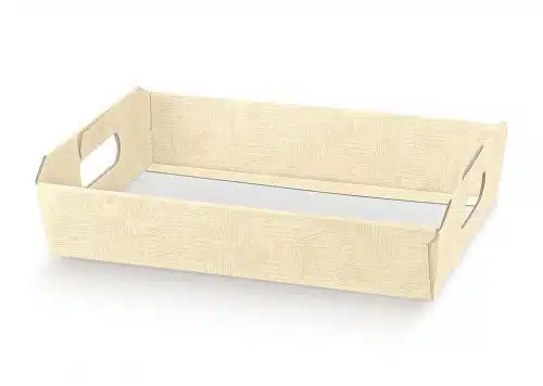 Large Hamper Tray - Cream 400X300X120mm