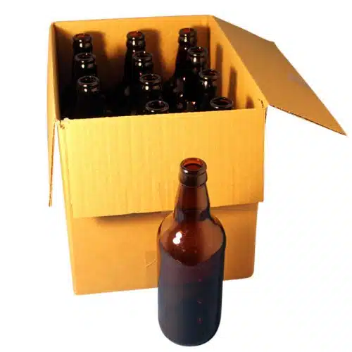 Cardboard Packing Box For 12 x 500ml Amber Beer Bottles 1906 - (290 x 220 x 230)