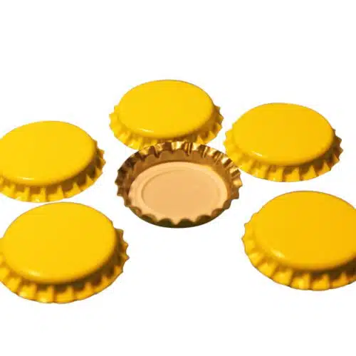 Crown Bottle Caps - Yellow(26mm)