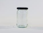 280ml Round glass jar complete with lid. Perfect for honey and jam. From our Glass Packaging range.