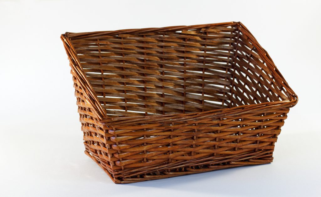 Wicker Basket High Back - Rectangular - 46cmX33cmX25cm - ePackaging.ie