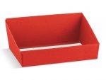 Red Hamper tray with white background