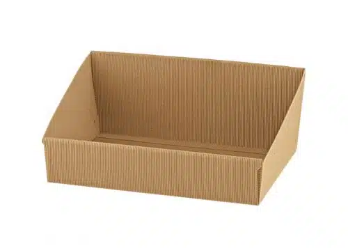 Natural Hamper tray on white background.