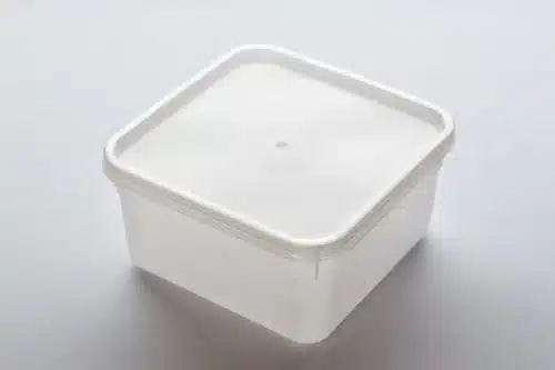 2 Litre Square Plastic Tub - Lid