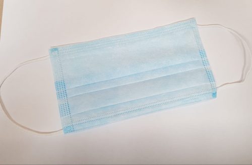 Disposable Blue face mask comes in a box of 50