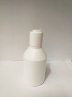 150ml white hdpe bottle with white disc top cap