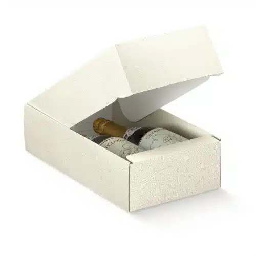 Double Ivory Wine Box. Wine Packaging.
