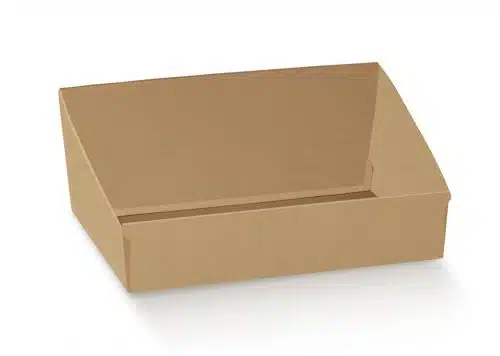 Natural empty hamper tray on a white background. Hamper trays in Ireland