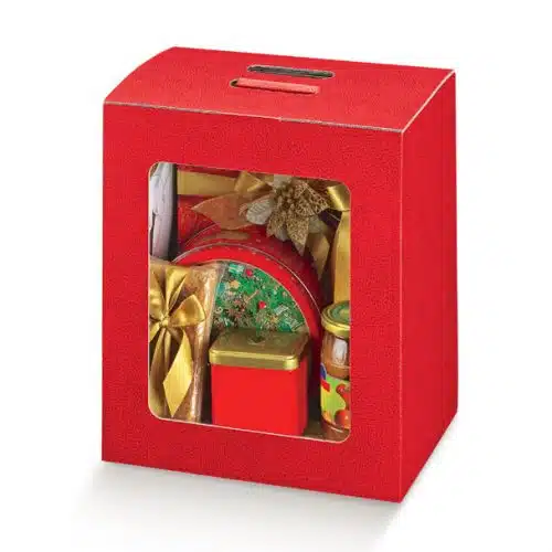 Red Gift Box with PVC Window