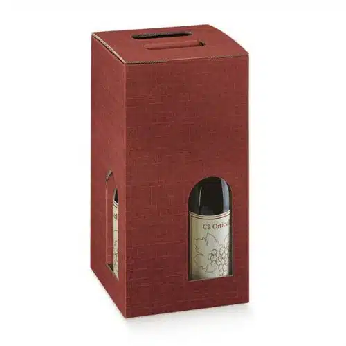 4 Bottle Burgundy Wine Box Cube