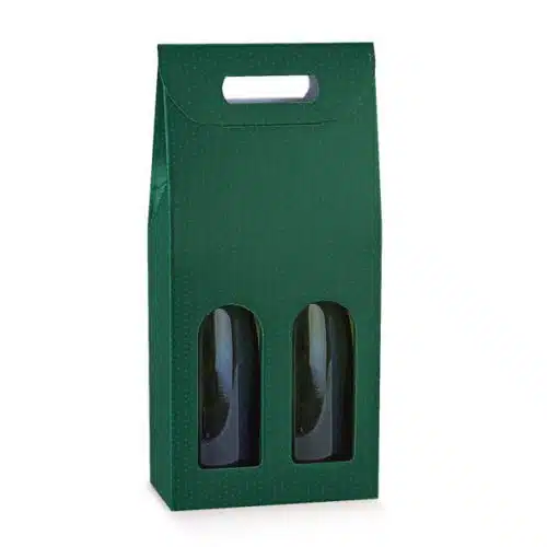 2 Bottle Green Spot Wine Box