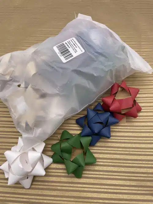 75mm Stick on Paper Bows Solid Colour  - Assorted - Image 3