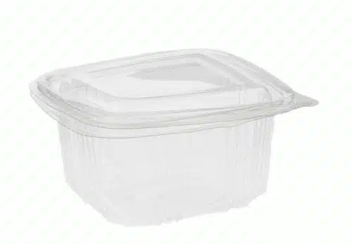 500cc Square Salad Container - Hinged Lid