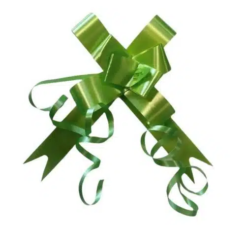 32MM Pull String Bows - Lime Green