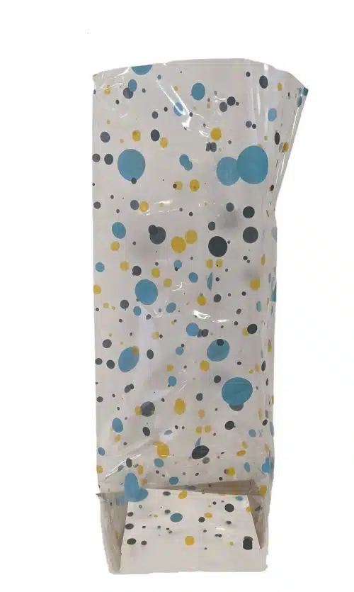 Cellophane Multi Dot  Bag With Base - 250mm x 450mm